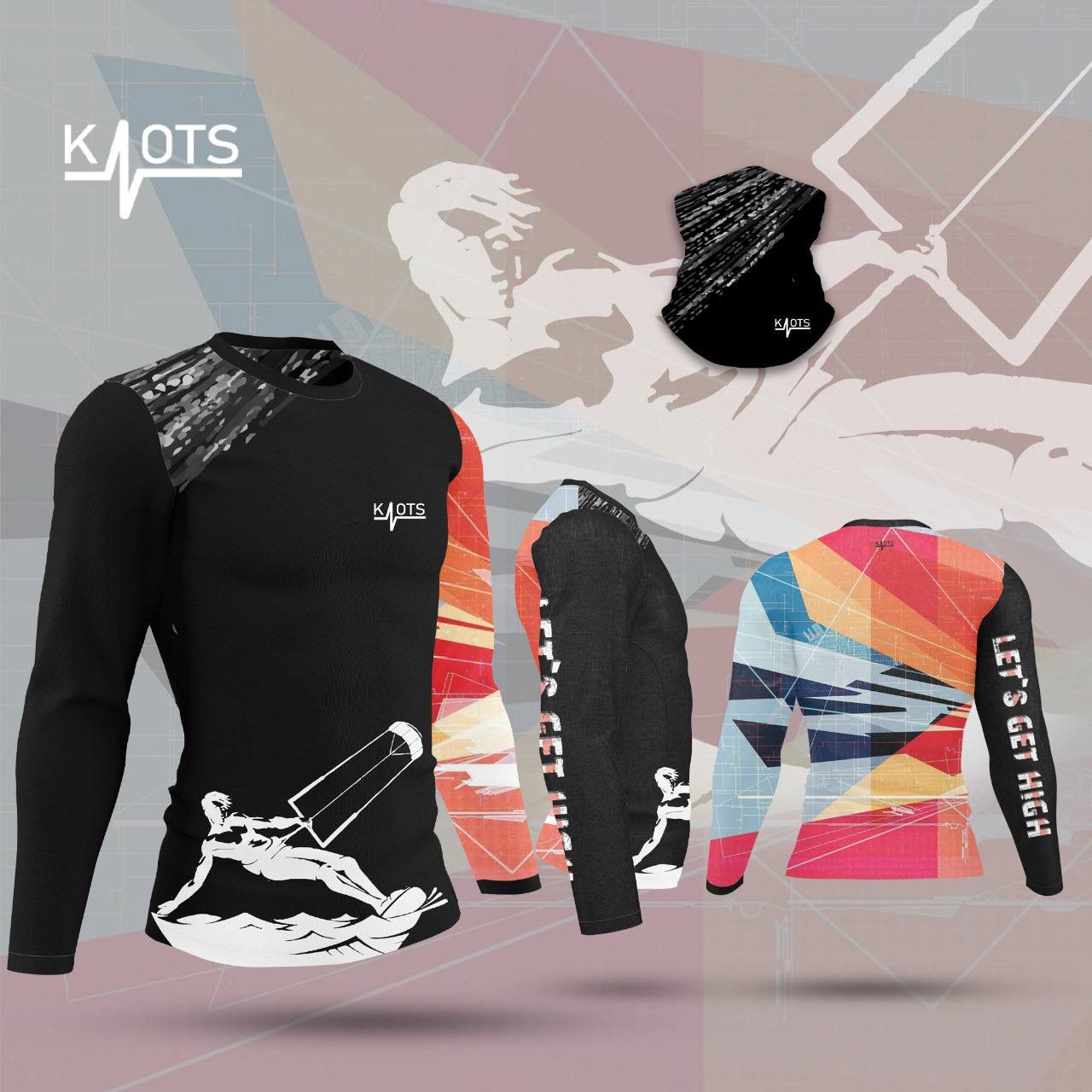 kite surf black rashguard
