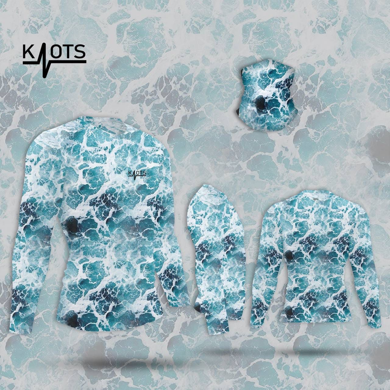 sea waves rashguard