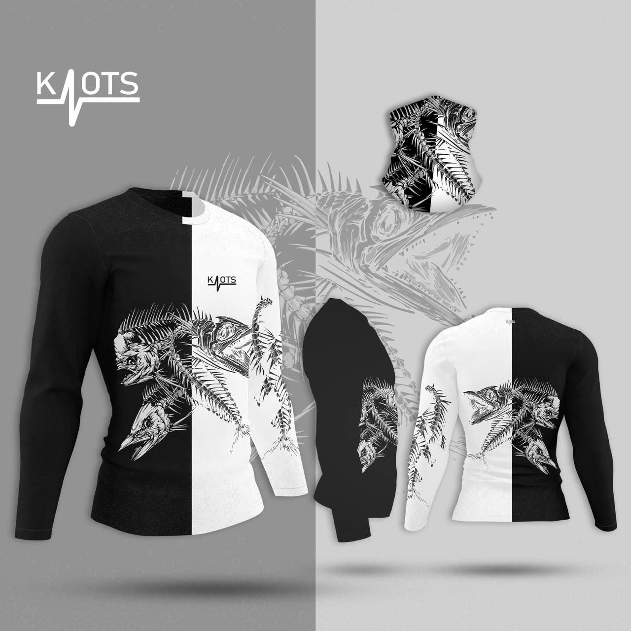 B&W skelton rashguard